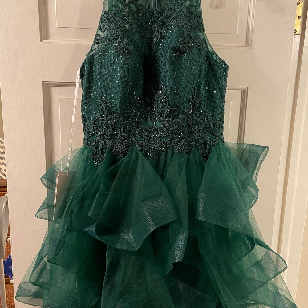 Forest Green Party dress! Perfect for Christmas and holiday party. Size 8-10.